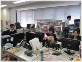『東京流行通訊』編集部のオフィス