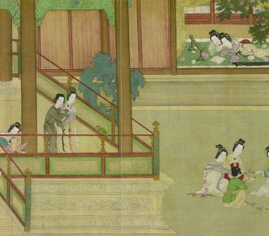 明　仇英漢宮春暁　巻物　絵巻 明 仇英漢宮春暁 巻物 絵巻 明 仇英漢宮春暁 巻物 絵巻